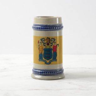Caneca De Cerveja Mug with Flag of New Jersey State -EUA
