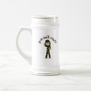 Caneca De Cerveja Mulher do Exército Leve