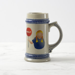 Caneca De Cerveja Mulher que guardara um sinal da ajuda