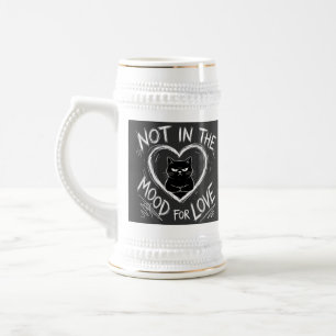 Caneca De Cerveja Não Estou No Humor Para O Amor Gato Mal-Humorado S