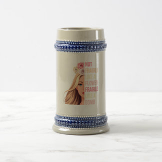 Caneca De Cerveja Não frágil como uma flor frágil como uma bomba RBG