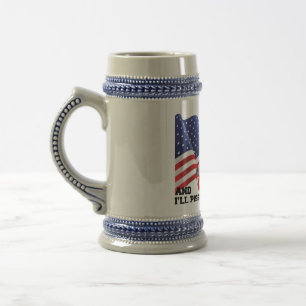 Caneca De Cerveja Não queime minha bandeira