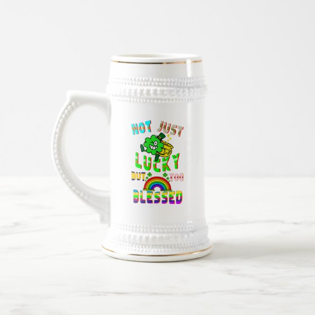 Caneca De Cerveja Não Só Sorte, Mas Muito Abençoado (Esquerda)