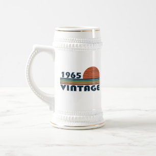 Caneca De Cerveja Nascido em 1965 presente de aniversário vintage el