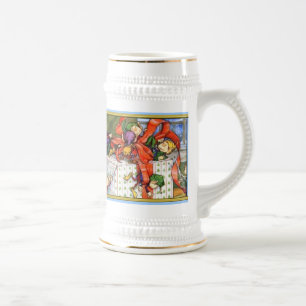 Caneca De Cerveja natais vintages Elves Mug/Caneca de cerveja