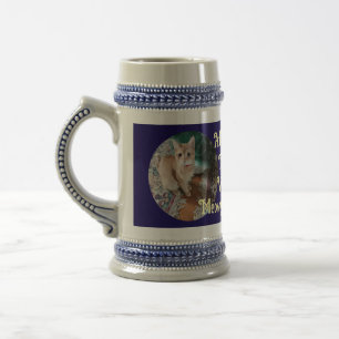 Caneca De Cerveja Natal , Foto de Gatos ,
