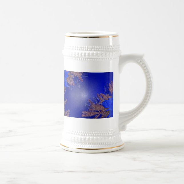 Caneca De Cerveja Natal Poinsettia Azul IV (Direita)