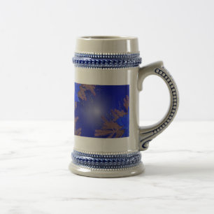 Caneca De Cerveja Natal Poinsettia Azul IV