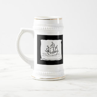 Caneca De Cerveja Nave Pirata.