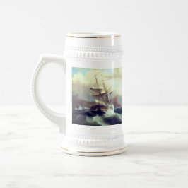 Caneca De Cerveja Navio americano em socorro 1841
