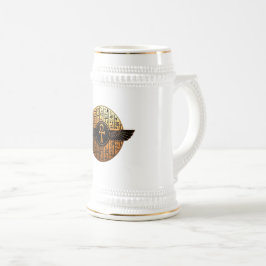 Caneca De Cerveja NeoAnkh 3D Ankh Ailado & Hieróglifos