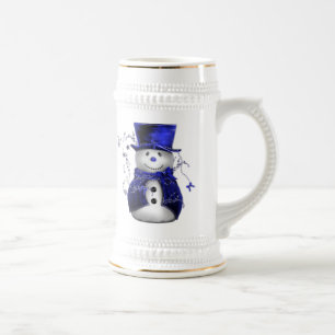 Caneca De Cerveja Neve de Natal Azul