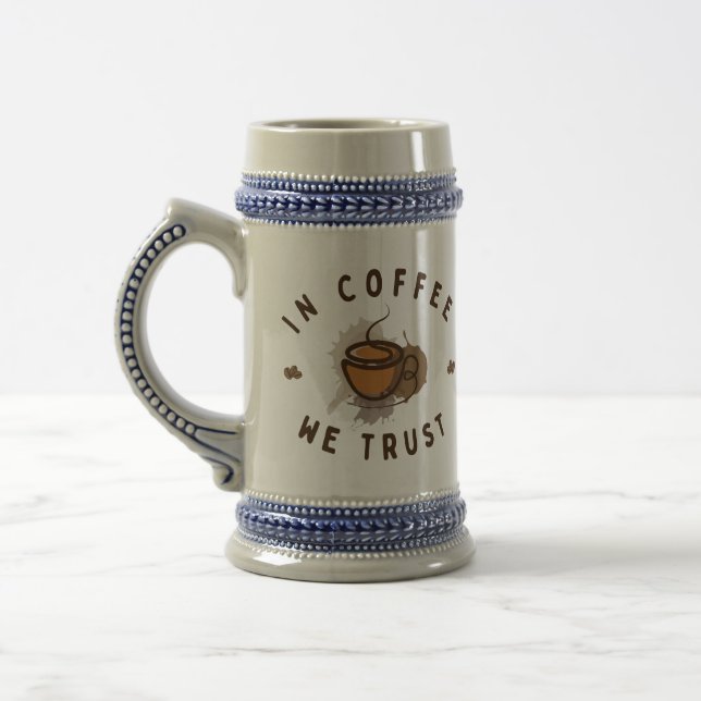 Caneca De Cerveja No café confiamos em engraçado (Esquerda)