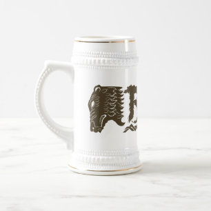 Caneca De Cerveja Nome do cabeçalho do urso BEORN™