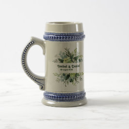 Caneca De Cerveja Nome Personalizado floral moderno feminino
