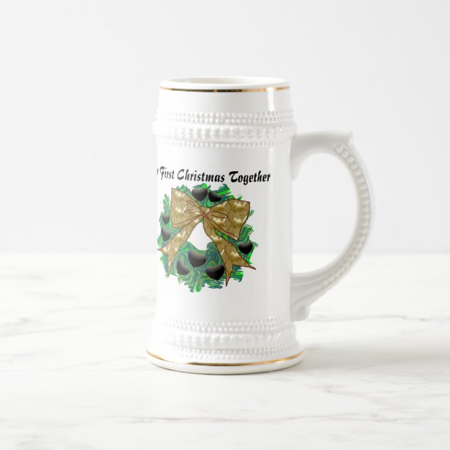 Caneca De Cerveja Nosso primeiro Natal junto (Direita)