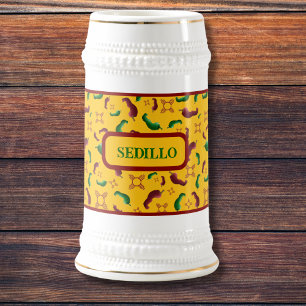 Caneca De Cerveja Novo México Red & Green Chile Tamales Zia Nopales