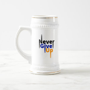 Caneca De Cerveja nunca desista da motivação