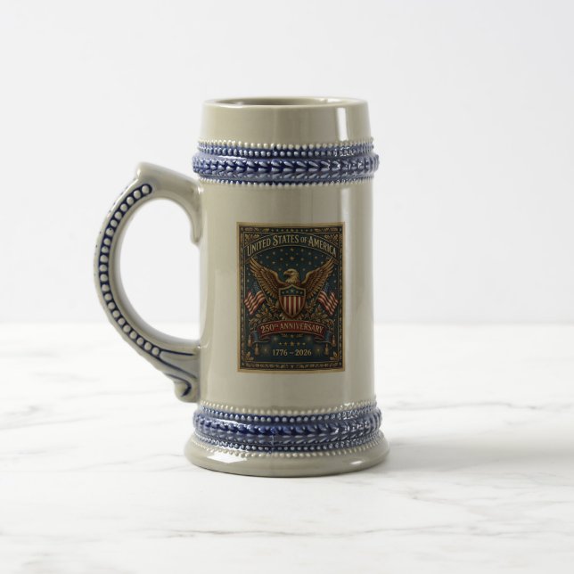 Caneca De Cerveja O 250º da América Versão 1    (Esquerda)