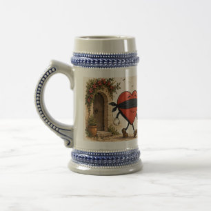 Caneca De Cerveja O amor é cego الحب اعمى