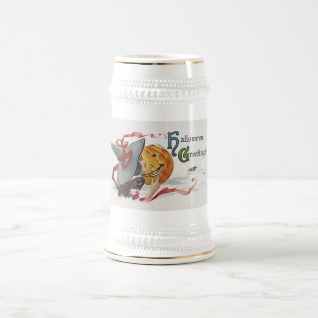 Caneca De Cerveja O Beijo da Bruxa: Um Jack o Lanterna no Halloween (Centro)