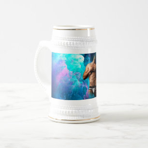 Caneca De Cerveja O homem artístico de SlipperyJoe, de roupa íntim
