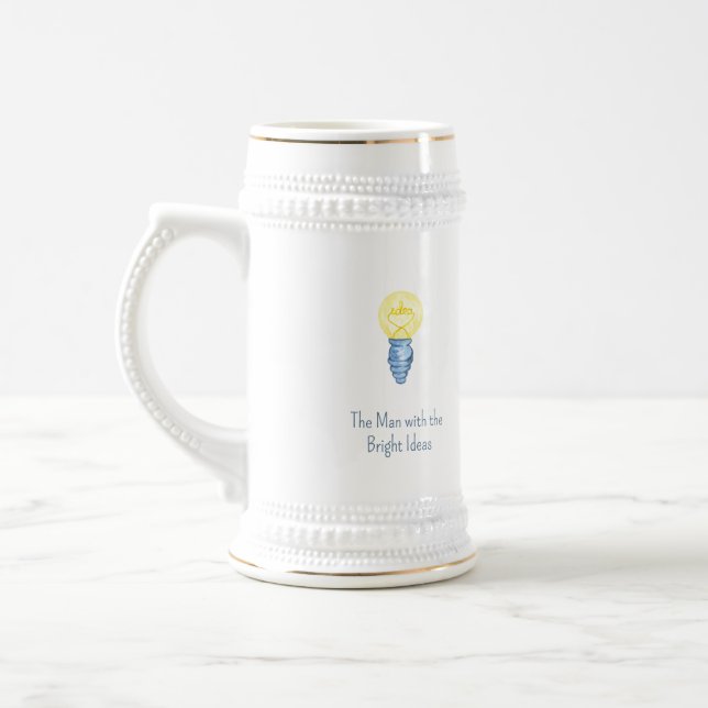 Caneca De Cerveja O homem com a lâmpada brilhante (Esquerda)