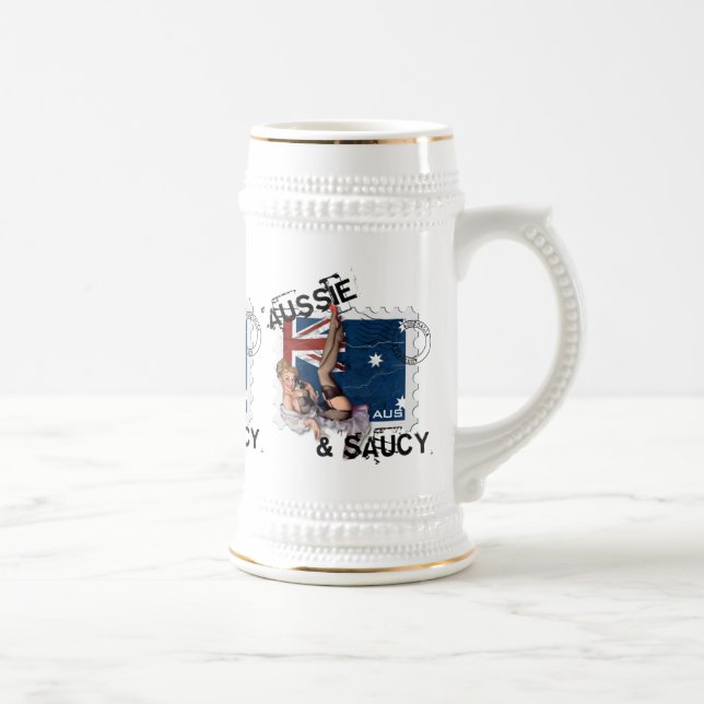 Caneca De Cerveja O kitsch Bitsch: Pin-Acima australiano & picante (Direita)