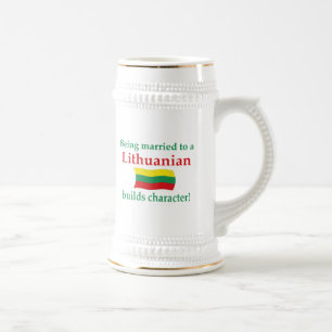 Caneca De Cerveja O Lithuanian constrói o caráter