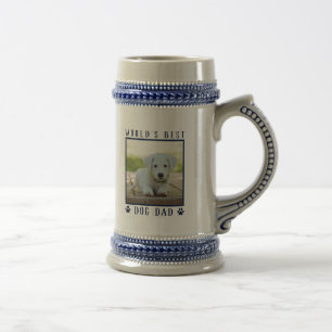 Caneca De Cerveja O melhor Pai de cachorro do mundo Blue Paw imprime