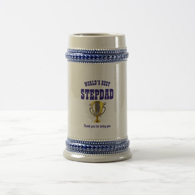 Caneca De Cerveja O melhor PRÊMIO STEPDAD 1 TROPHY MUG (Centro)