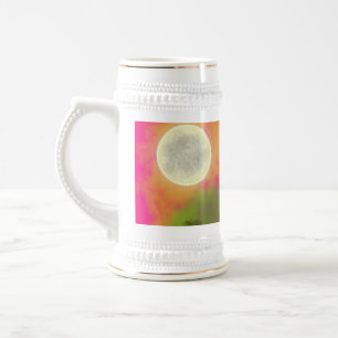 Caneca De Cerveja O mundo da lua e da flor