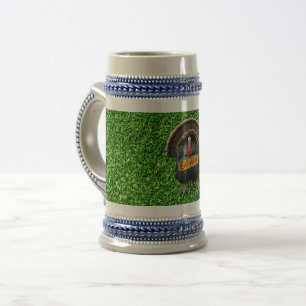 Caneca De Cerveja O orgulhoso peru do SlipperyJoe come presunto pend