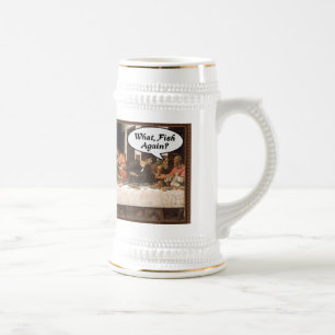 Caneca De Cerveja O que, Peixe Novamente? - Divertida Refeição de Fé