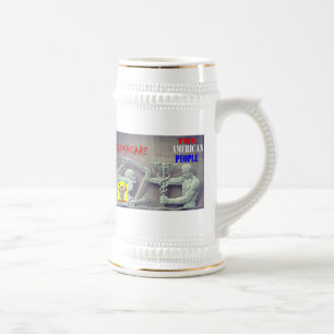Caneca De Cerveja OBAMA CARE vs. PESSOAS AMERICANAS