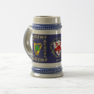 Caneca De Cerveja O'Casey/Casey Irish Shield w/Harp Personalizado