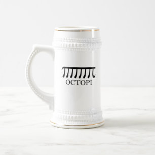 Caneca De Cerveja Octopi - Engraçado Pi Octopus Math