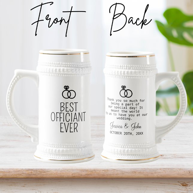 Caneca De Cerveja Oficiente Oficiente do Casamento Moderno, Presente (Criador carregado)