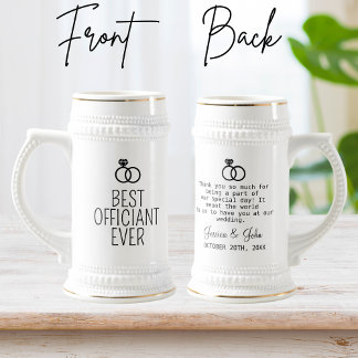 Caneca De Cerveja Oficiente Oficiente do Casamento Moderno, Presente