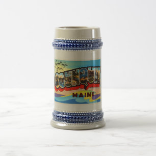Caneca De Cerveja Ogunquit Maine MIM lembrança velha das viagens