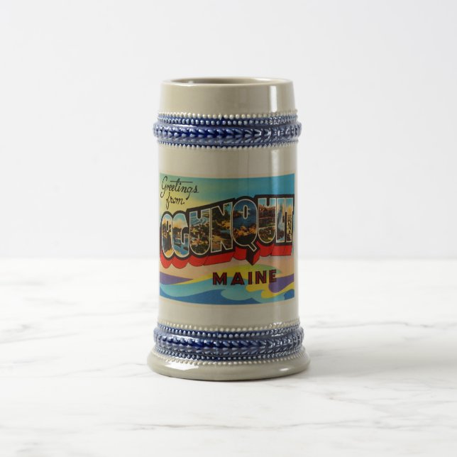 Caneca De Cerveja Ogunquit Maine MIM lembrança velha das viagens (Centro)