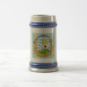 Caneca De Cerveja Oktoberfest , garota e cerveja