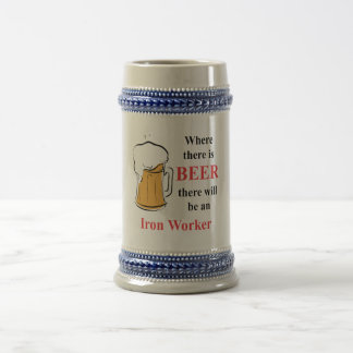 Caneca De Cerveja Onde há cerveja - passe o trabalhador