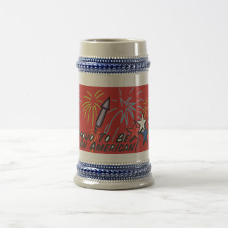 Caneca De Cerveja Orgulhoso Americano -