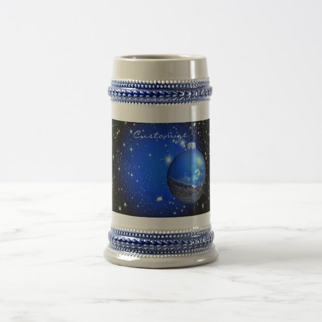Caneca De Cerveja Ornamento do céu estrelado escuro (Centro)