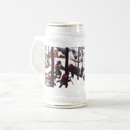 Caneca De Cerveja "Os Caçadores na Neve" Bonito presente de Natal