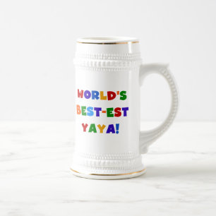 Caneca De Cerveja Os melhores presentes de Yaya no mundo das cores b