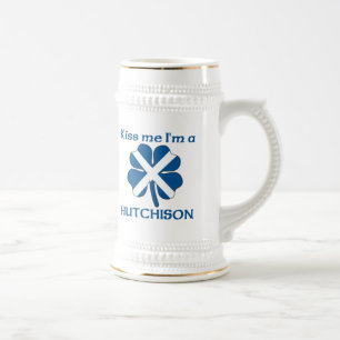 Caneca De Cerveja Os Scottish personalizados beijam-me que eu sou