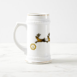 Caneca De Cerveja Ouro Vedante Natal Papai Noel Sledge