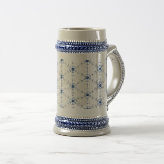 Caneca De Cerveja Padrão de Floco de Neve em Diamante